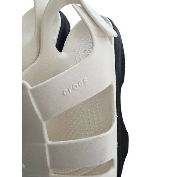 NWOB Croc Stomp Platform Fisherman Sandals Chalk White/Black Men8 Women 10 - Picture 7 of 16